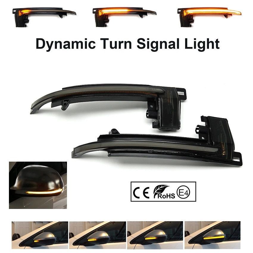 LED BOCNI DYNAMIC MIGAVCI U RETROVIZORU, TIPSKI - AUDI - SMOKE LENS 170805 Beograd Zemun
